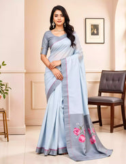 Grey Color Saree for Women – Lightweight & Graceful