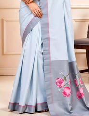 Grey Color Saree for Women – Lightweight & Graceful