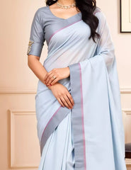 Grey Color Saree for Women – Lightweight & Graceful