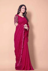 Red Color Saree for Women – Lightweight & Graceful