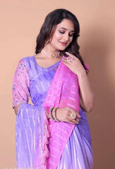 Purple and Pink Color Saree for Women – Lightweight & Graceful