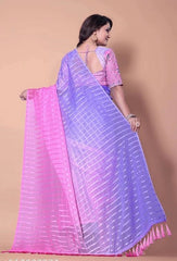 Purple and Pink Color Saree for Women – Lightweight & Graceful